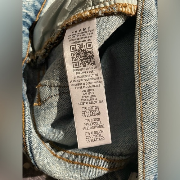 New Frame Le High Flare 32 Crystal Beach Tear Wash - Picture 8 of 12